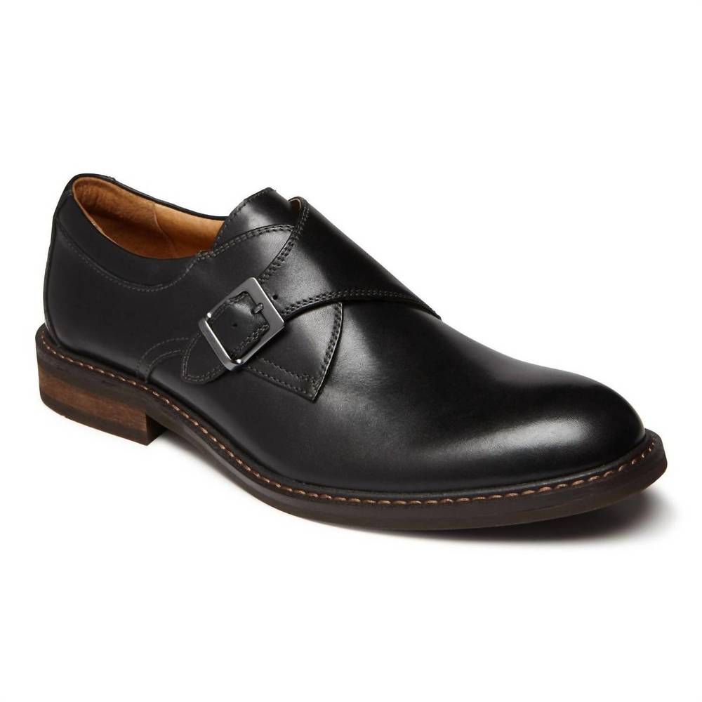 NEW VIONIC men's anders monk strap shoes in black